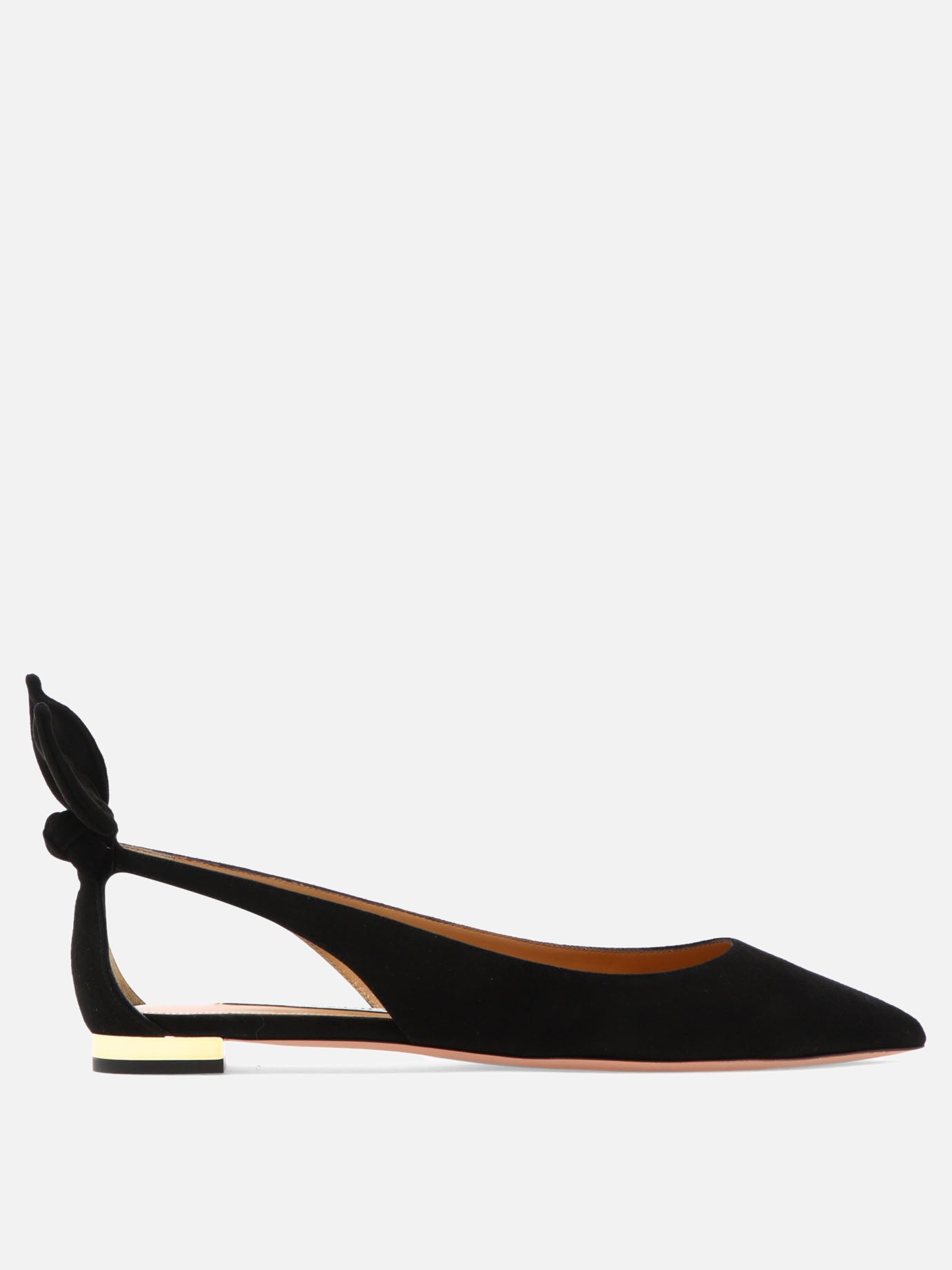 Classic ballet flats 100% kid leather - 100% calf leather  Black - Aquazzura Women | PDP | VIETTI Online Store | thumbnail