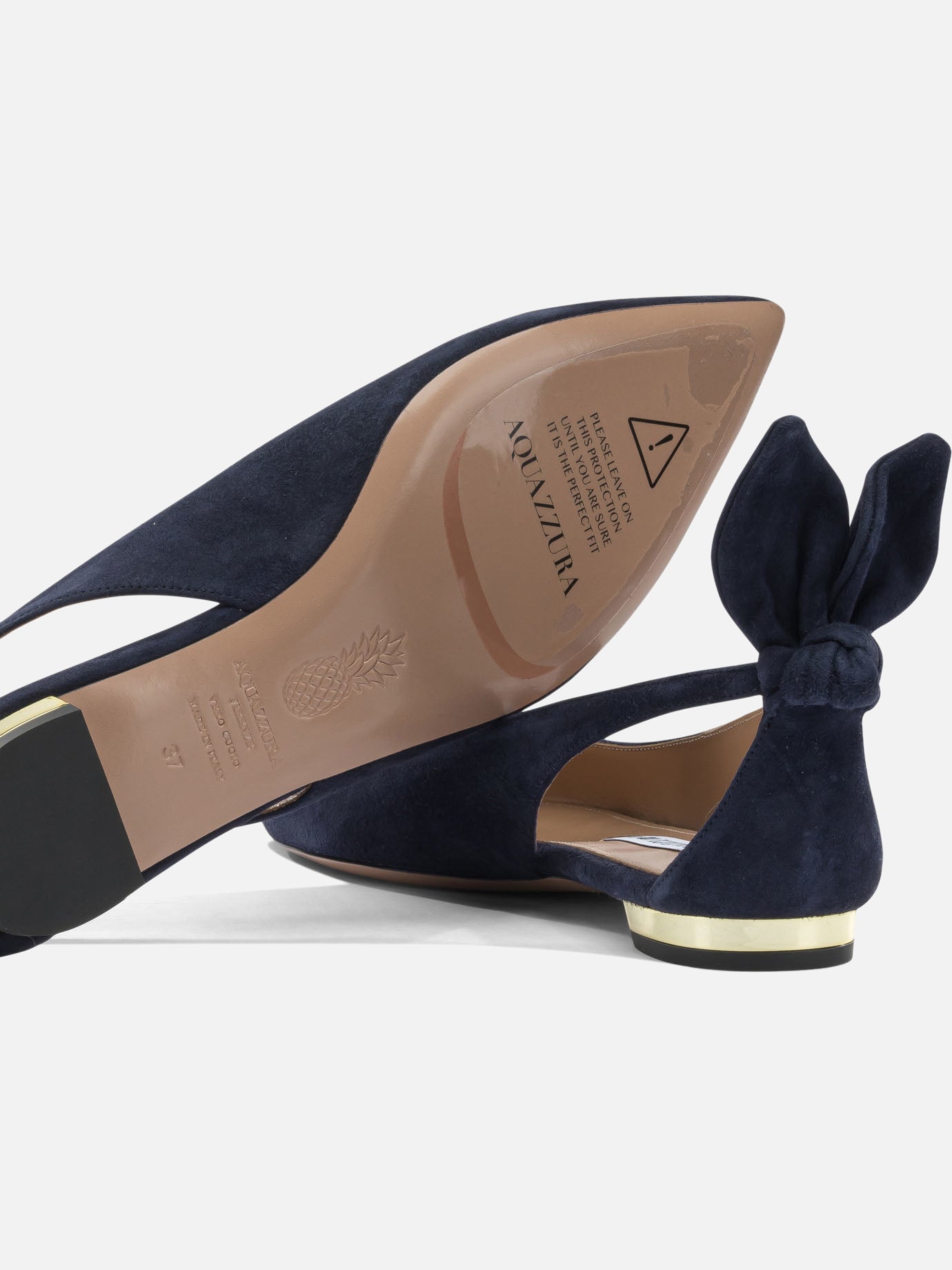 Classic ballet flats 100% kid leather - 100% calf leather  Blue - Aquazzura Women | PDP | VIETTI Online Store | thumbnail_5