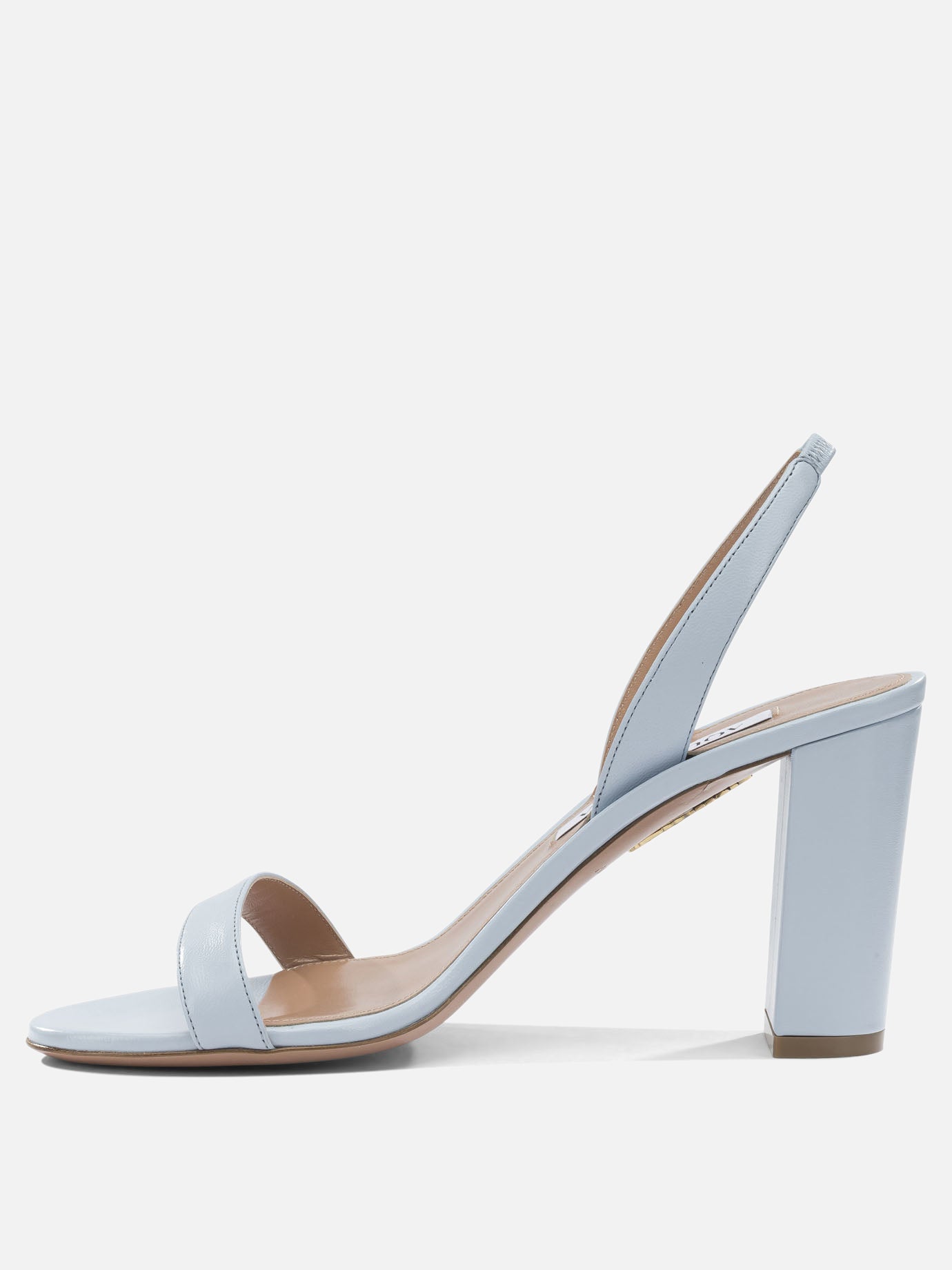 Heeled sandals 100% leather - 100% leather  Light blue - Aquazzura Women | PDP | VIETTI Online Store | thumbnail_3