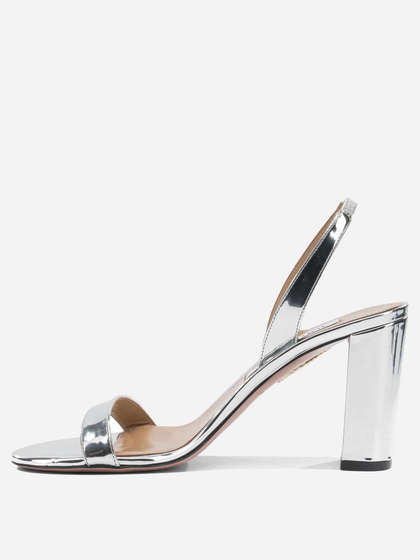 Heeled sandals 40% polyester 38% polyurethane 22% thermoplastic polyurethane - 100% calf leather  Silver - Aquazzura Women | PDP | VIETTI Online Store | Zoom-Modal_3
