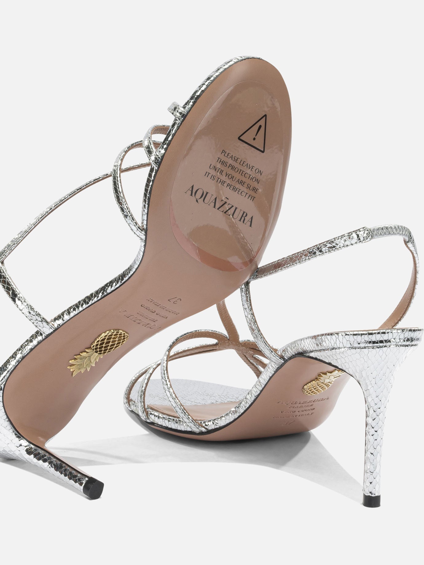 Heeled sandals 100% goat leather - 100% calf leather  Silver - Aquazzura Women | PDP | VIETTI Online Store | Zoom-Modal_5
