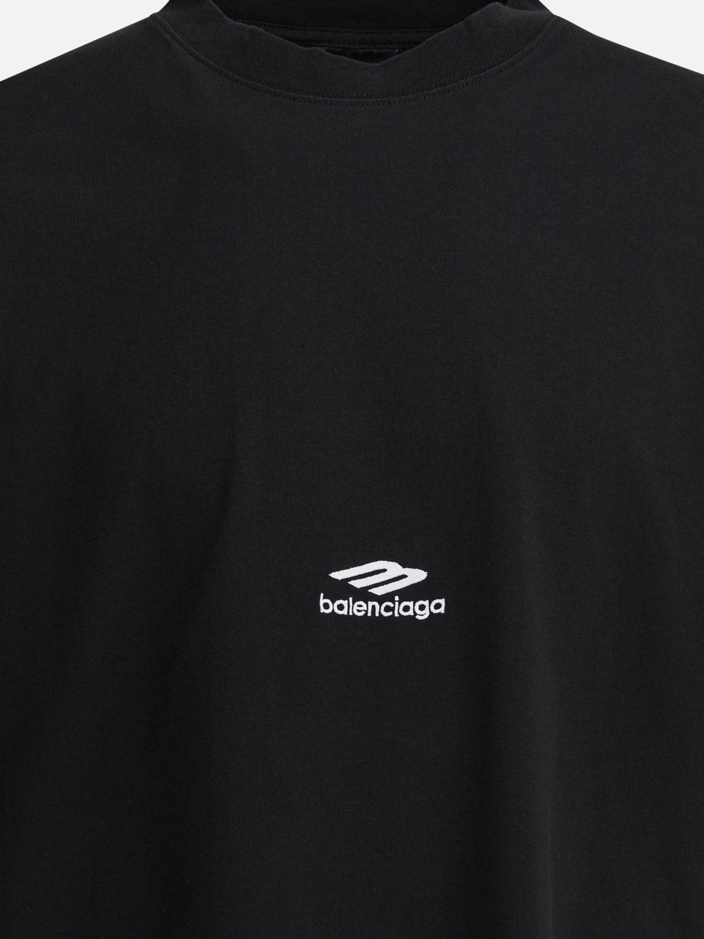 Crewneck t-shirts Logo  Black - Balenciaga Men | PDP | VIETTI Online Store | Zoom-Modal_3
