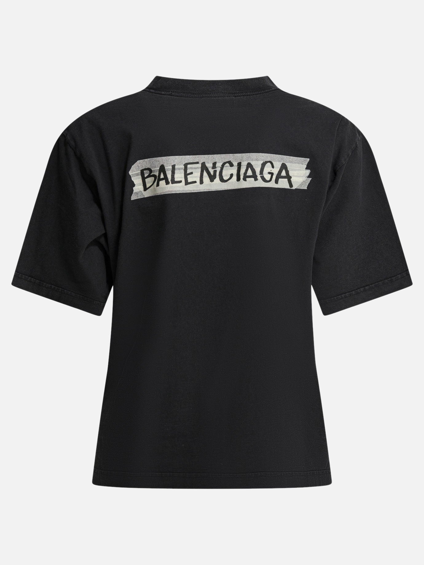 Crewneck t-shirts Logo  Black - Balenciaga Women | PDP | VIETTI Online Store | Zoom-Modal_2
