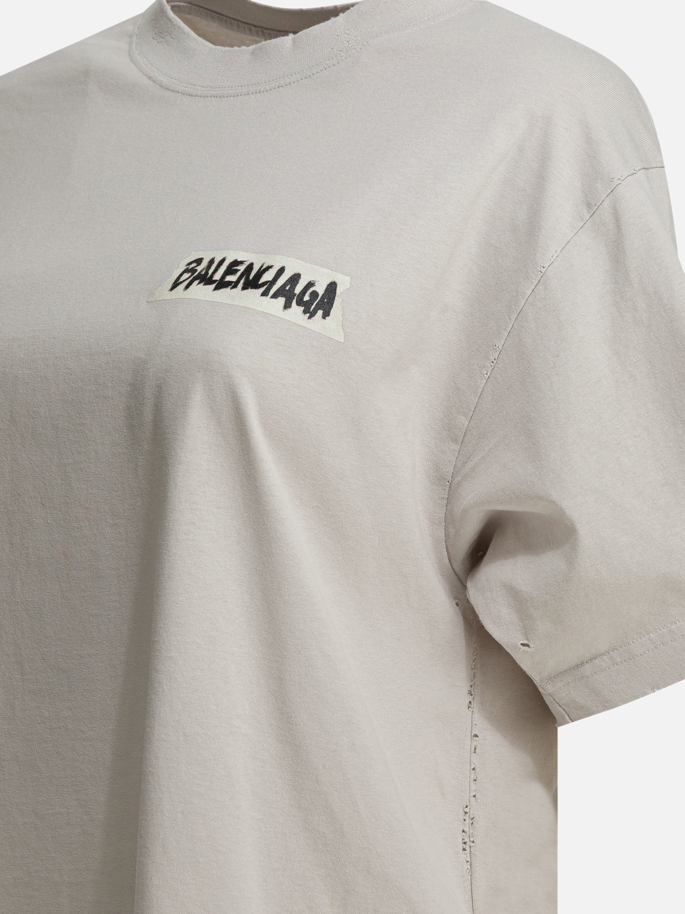 Crewneck t-shirts Logo  White - Balenciaga Women | PDP | VIETTI Online Store | thumbnail_4