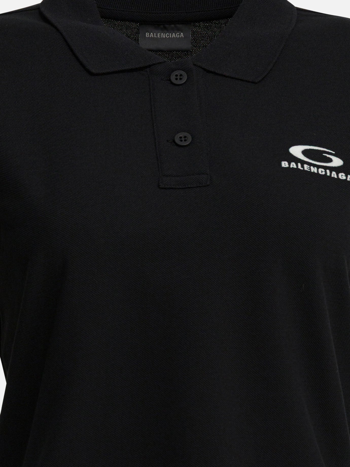 Polo shirts with buttons Logo  Black - Balenciaga Women | PDP | VIETTI Online Store | thumbnail_3
