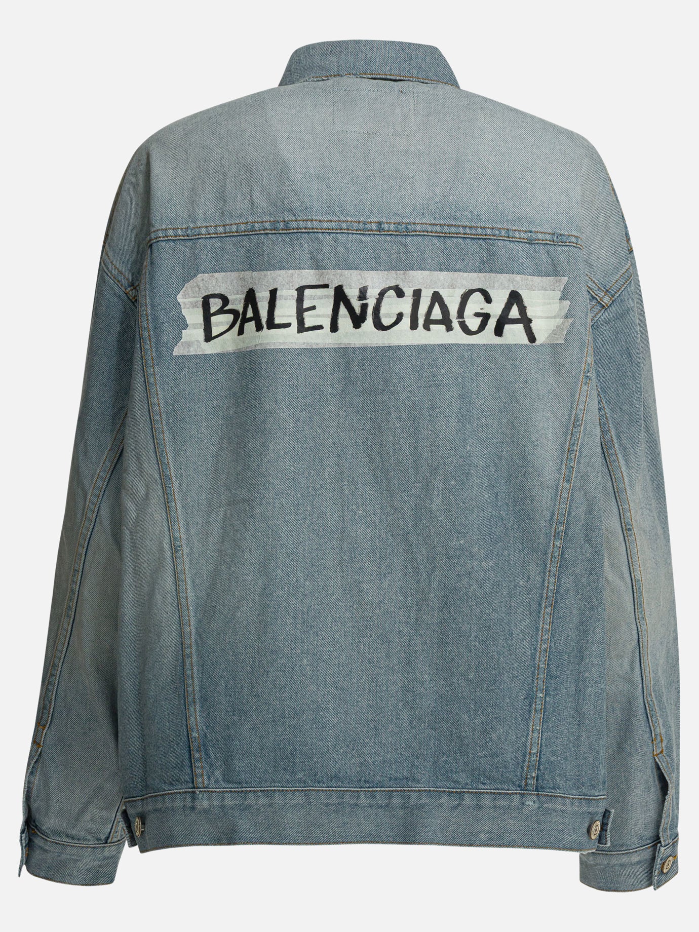Denim jackets Solid colour  Light blue - Balenciaga Women | PDP | VIETTI Online Store | Zoom-Modal_2
