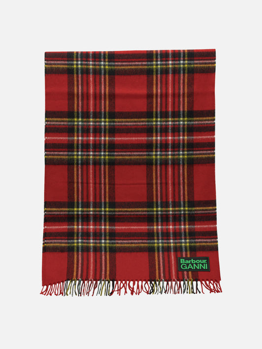 Fringed scarves 100% wool  Red - Barbour Women | PDP | VIETTI Online Store 
