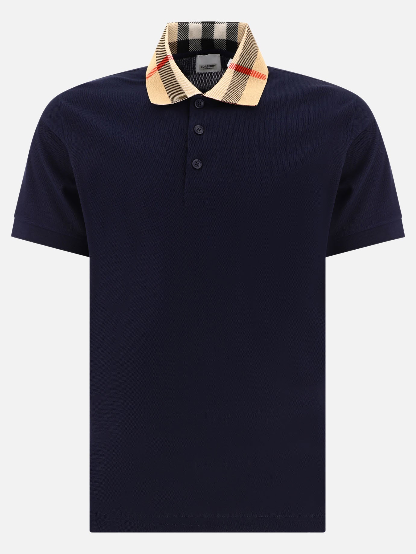 Polo shirts with buttons Solid colour  Blue - Burberry Men | PDP | VIETTI Online Store | thumbnail
