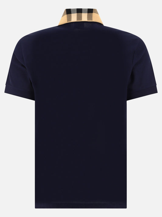 Polo shirts with buttons Check  Blue - Burberry Men | PDP | VIETTI Online Store | 2
