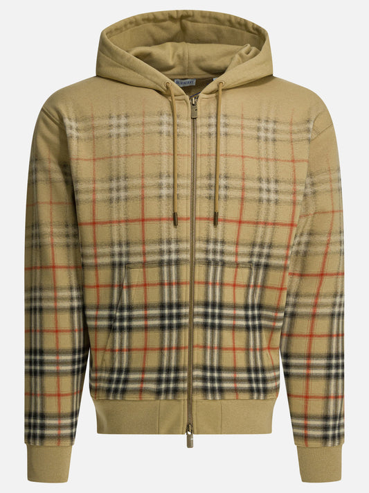 Full zip sweatshirts Check  Beige - Burberry Men | PDP | VIETTI Online Store 
