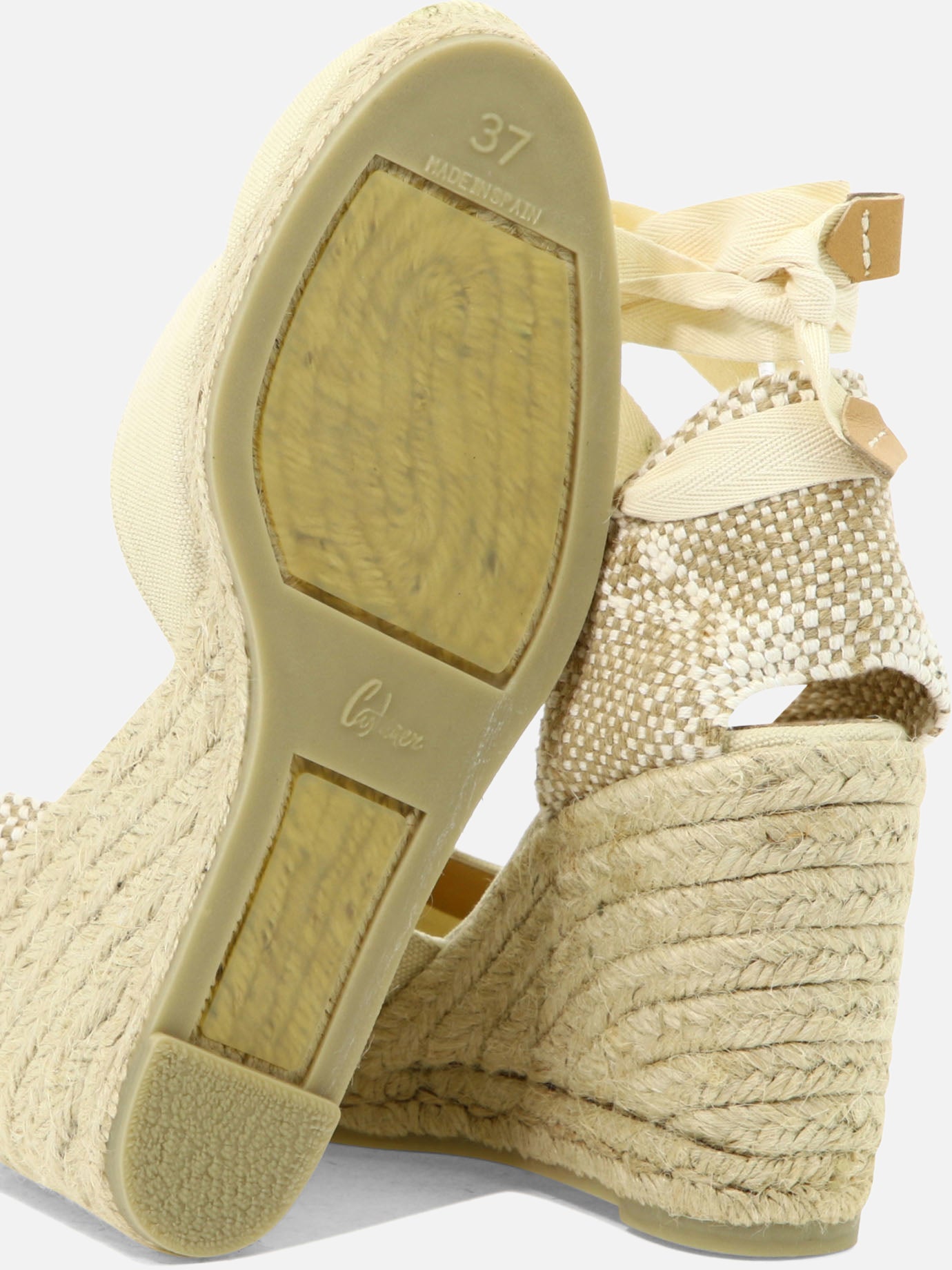 Heeled espadrilles 100% organic cotton - 100% rubber  White - Castañer Women | PDP | VIETTI Online Store | Zoom-Modal_5
