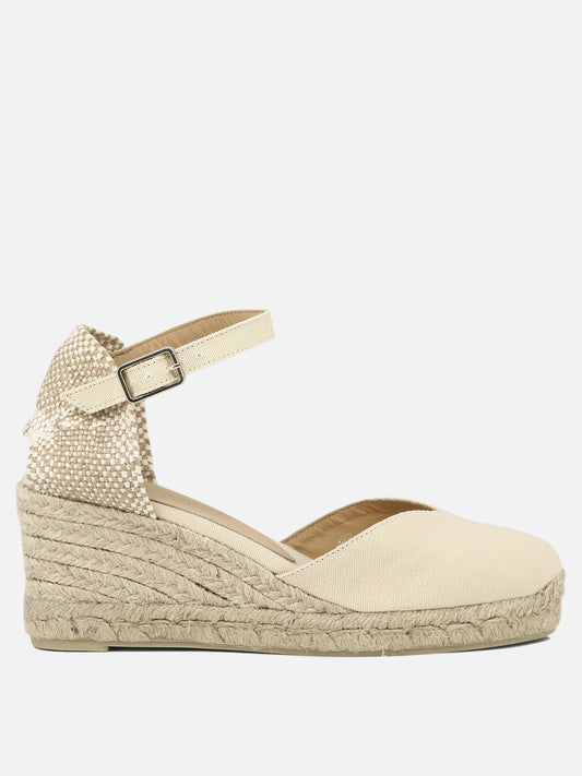 Heeled espadrilles 100% organic cotton - 100% rubber  Beige - Castañer Women | PDP | VIETTI Online Store 
