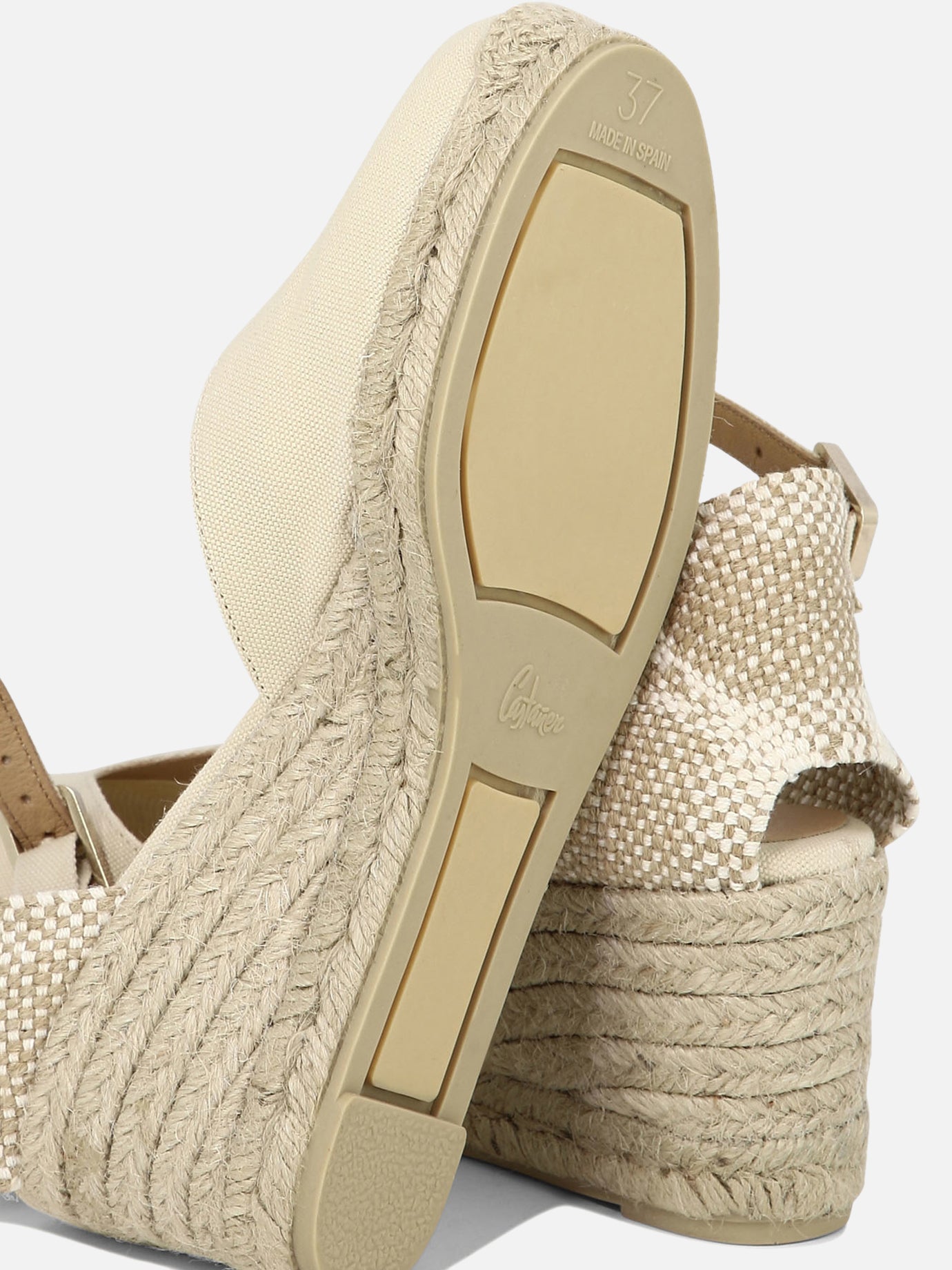 Heeled espadrilles 100% organic cotton - 100% rubber  Beige - Castañer Women | PDP | VIETTI Online Store | Zoom-Modal_5
