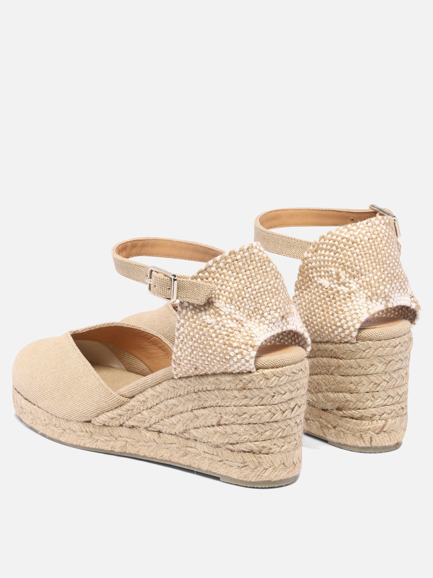 Heeled espadrilles 100% organic cotton - 100% rubber  Beige - Castañer Women | PDP | VIETTI Online Store | thumbnail_4