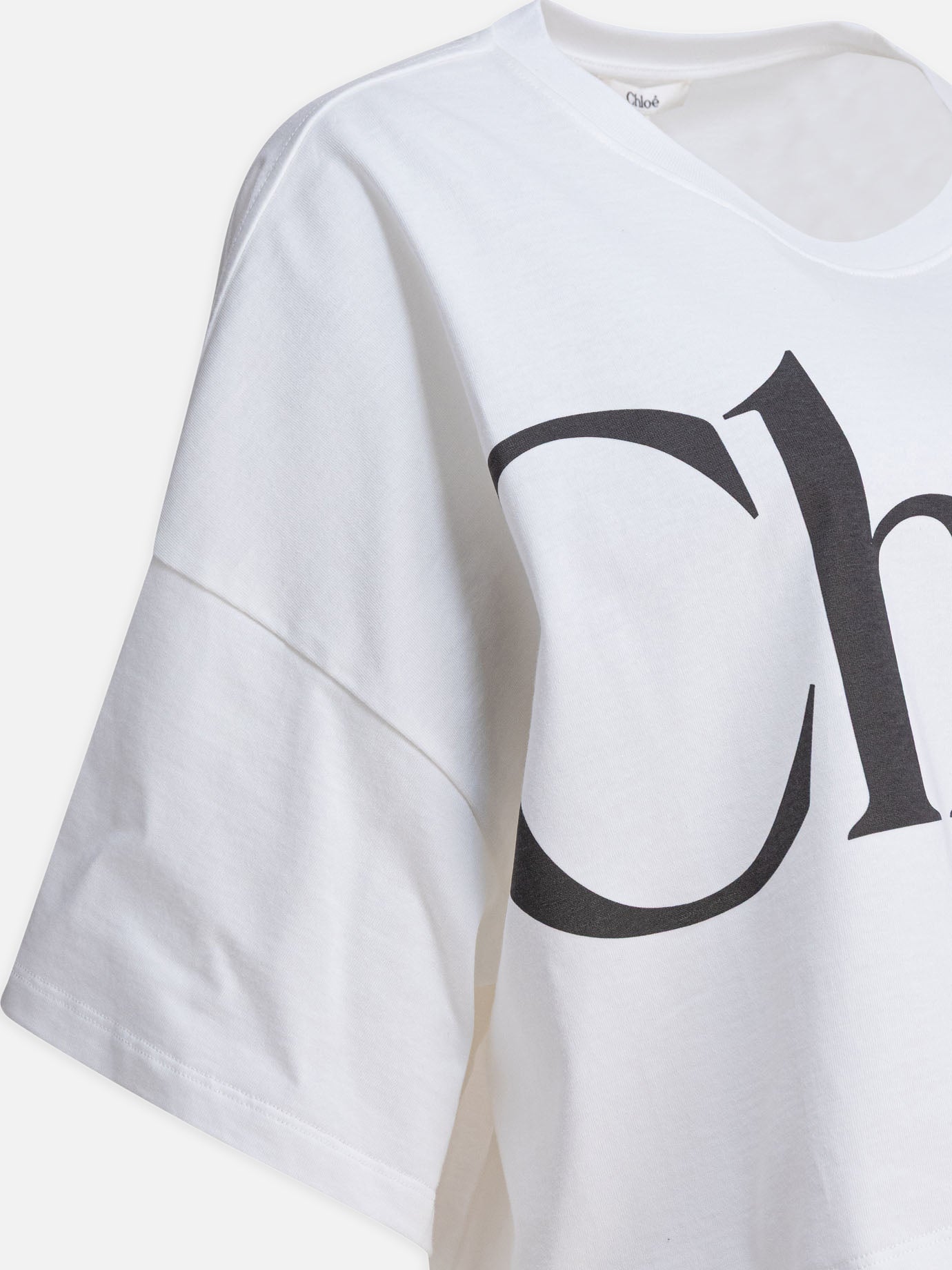 Crewneck t-shirts Logo  White - Chloé Women | PDP | VIETTI Online Store | thumbnail_4