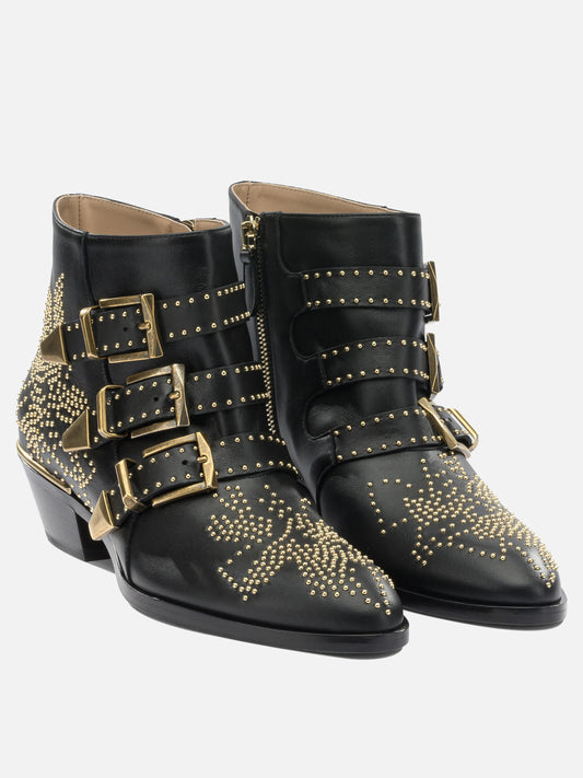 Zipped boots 88% calf leather 12% goat leather - 100% calf leather  Black - Chloé Women | PDP | VIETTI Online Store | 2
