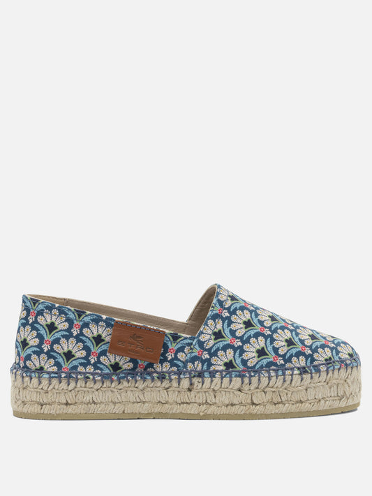 Flat espadrilles 100% cotton  Blue - Etro Women | PDP | VIETTI Online Store 
