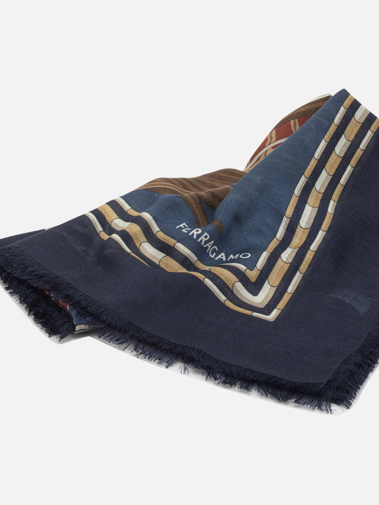 Silk scarves 0790817  Blue - Ferragamo Women | PDP | VIETTI Online Store | 2
