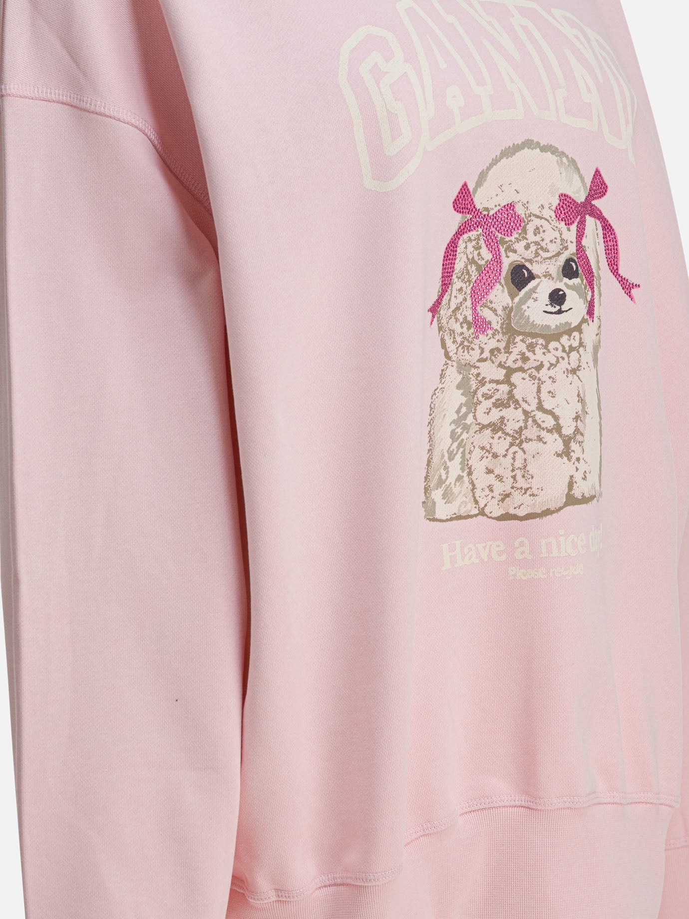 Crewnecks Logo  Pink - Ganni Women | PDP | VIETTI Online Store | thumbnail_4