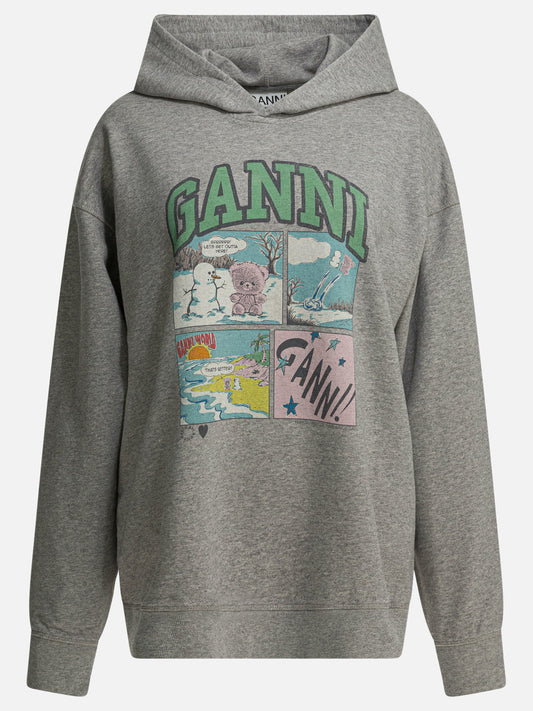 Hoodies Graphics  Grey - Ganni Women | PDP | VIETTI Online Store 
