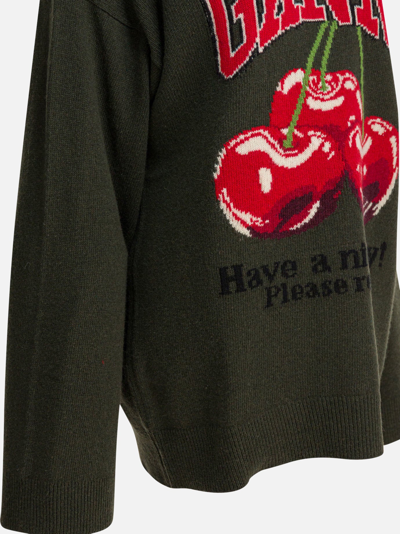 Crewneck sweaters Logo  Green - Ganni Women | PDP | VIETTI Online Store | Zoom-Modal_4
