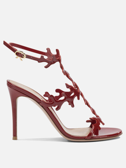 Heeled sandals 100% leather - 100% leather  Red - Gianvito Rossi Women | PLP | VIETTI Online Store 
