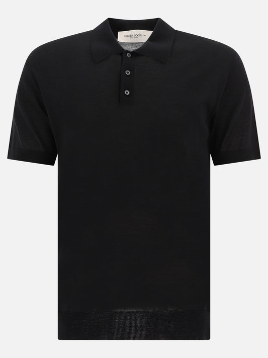 Polo shirts with buttons Solid colour  Black - Golden Goose Men | PDP | VIETTI Online Store 
