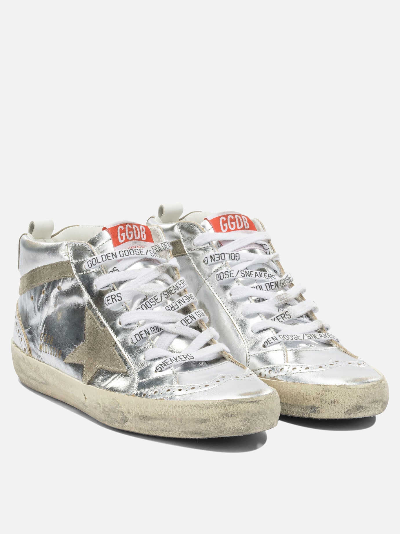 High top sneakers 100% leather - 100% rubber  Silver - Golden Goose Women | PDP | VIETTI Online Store | Zoom-Modal_2
