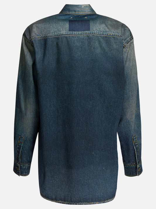 Overshirt jackets Solid colour  Blue - Golden Goose Women | PLP | VIETTI Online Store | 2

