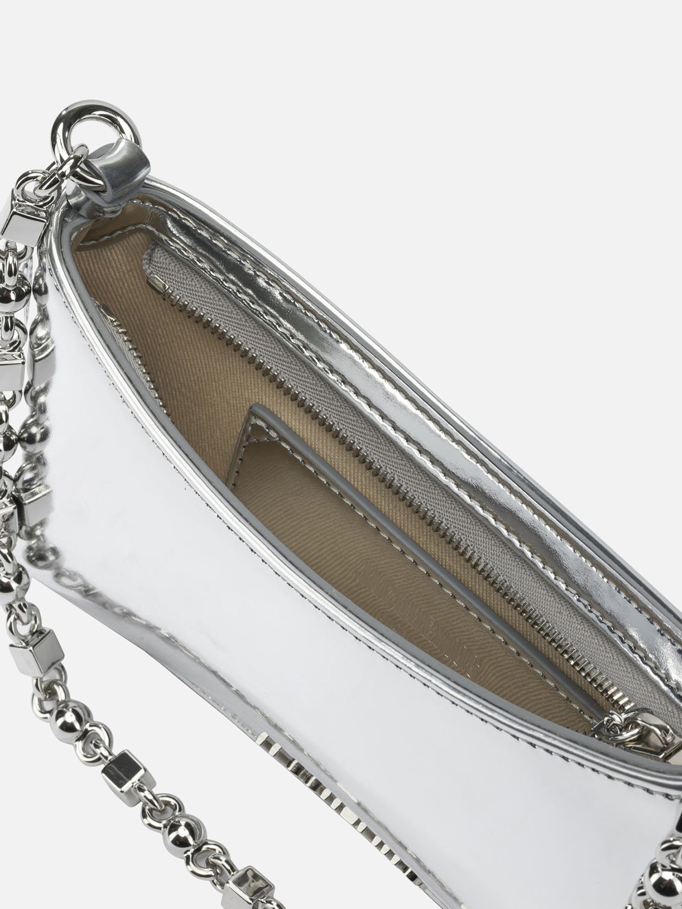 Small bags 69% polyurethane 31% polyester - Lining: 100% cotton  Silver - Jacquemus Women | PDP | VIETTI Online Store | Zoom-Modal_5
