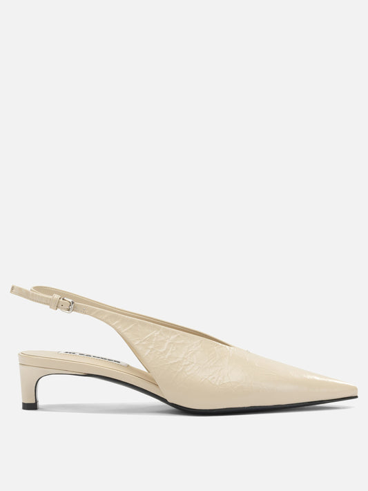 Slingbacks 100% calf leather - 100% calf leather  Beige - Jil Sander Women | PDP | VIETTI Online Store 
