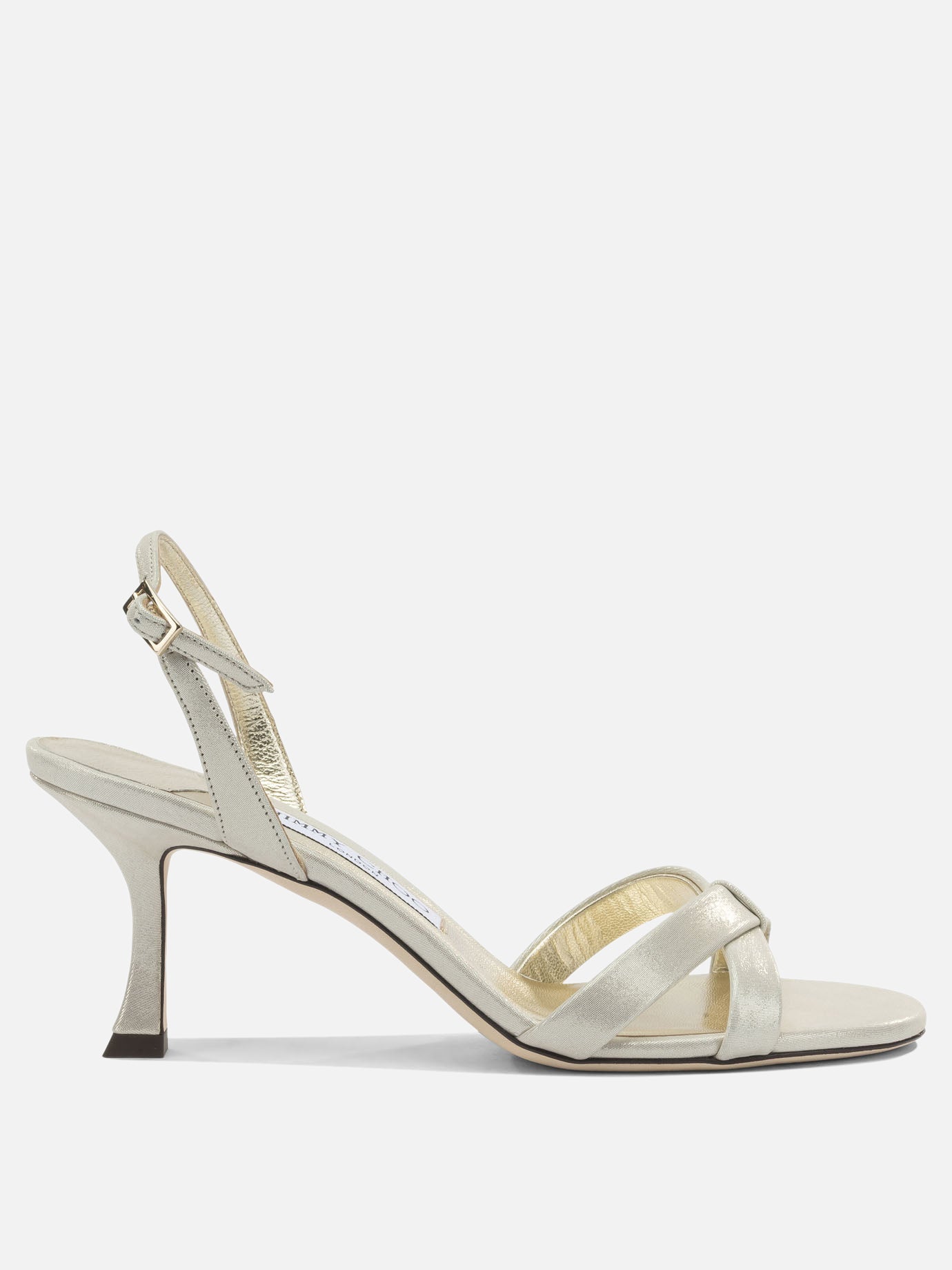 Heeled sandals 86% leather 5% salpa 4% plastic 5% metal - 100% calf  Gold - Jimmy Choo Women | PDP | VIETTI Online Store | Zoom-Modal
