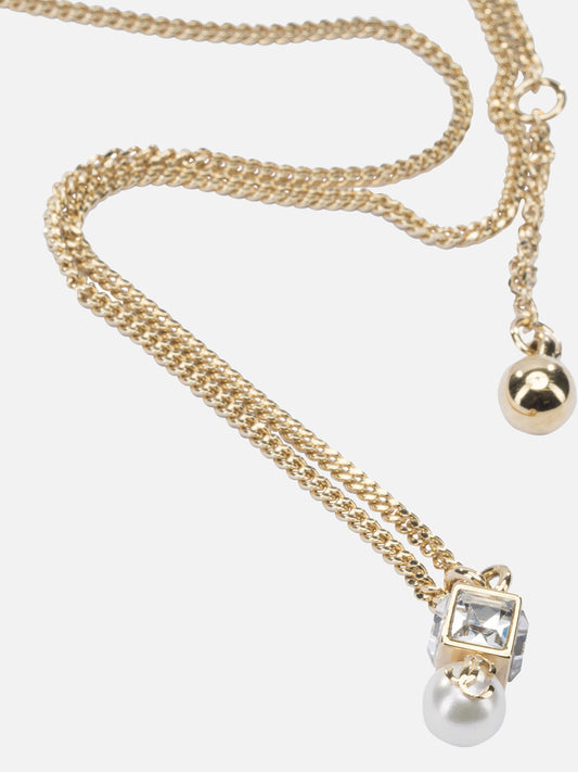 Necklaces 60% brass 20% glass 20% acrylonitrile butadiene styrene  Gold - Jimmy Choo Women | PDP | VIETTI Online Store 
