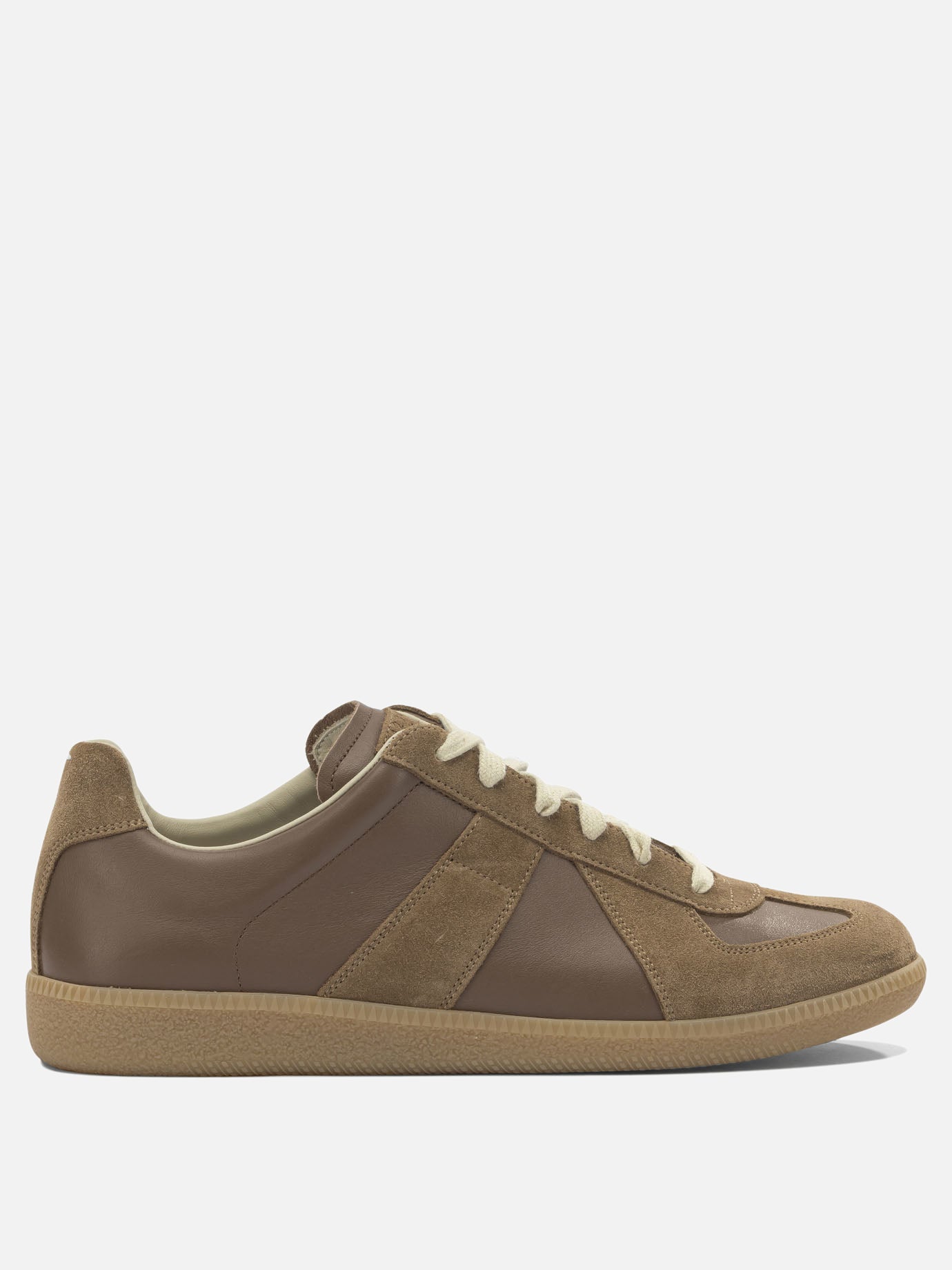 Low top sneakers 100% calf leather - 100% rubber  Brown - Maison Margiela Men | PDP | VIETTI Online Store | thumbnail