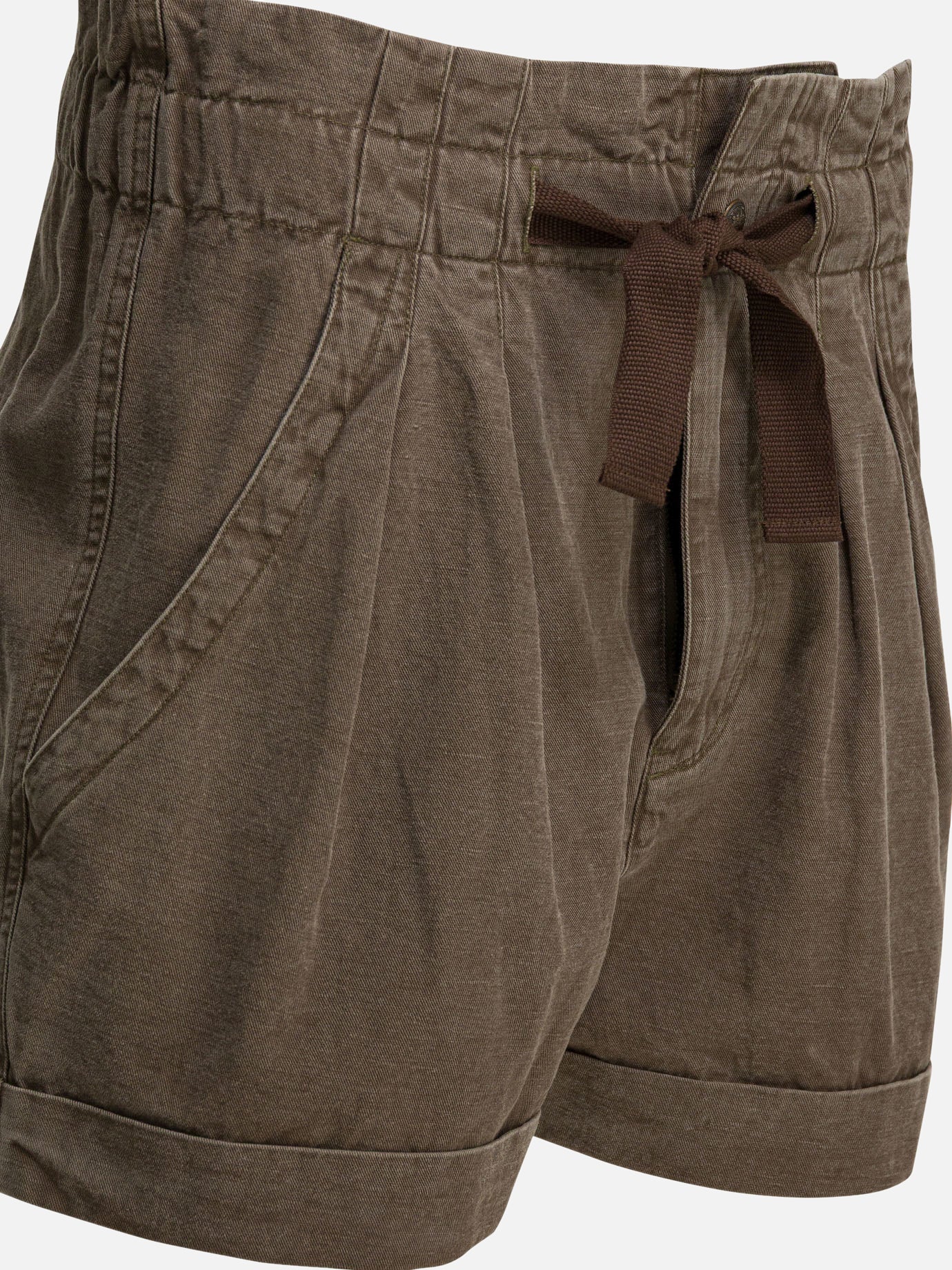 Drawstring shorts Solid colour  Brown - Marant Étoile Women | PDP | VIETTI Online Store | Zoom-Modal_3
