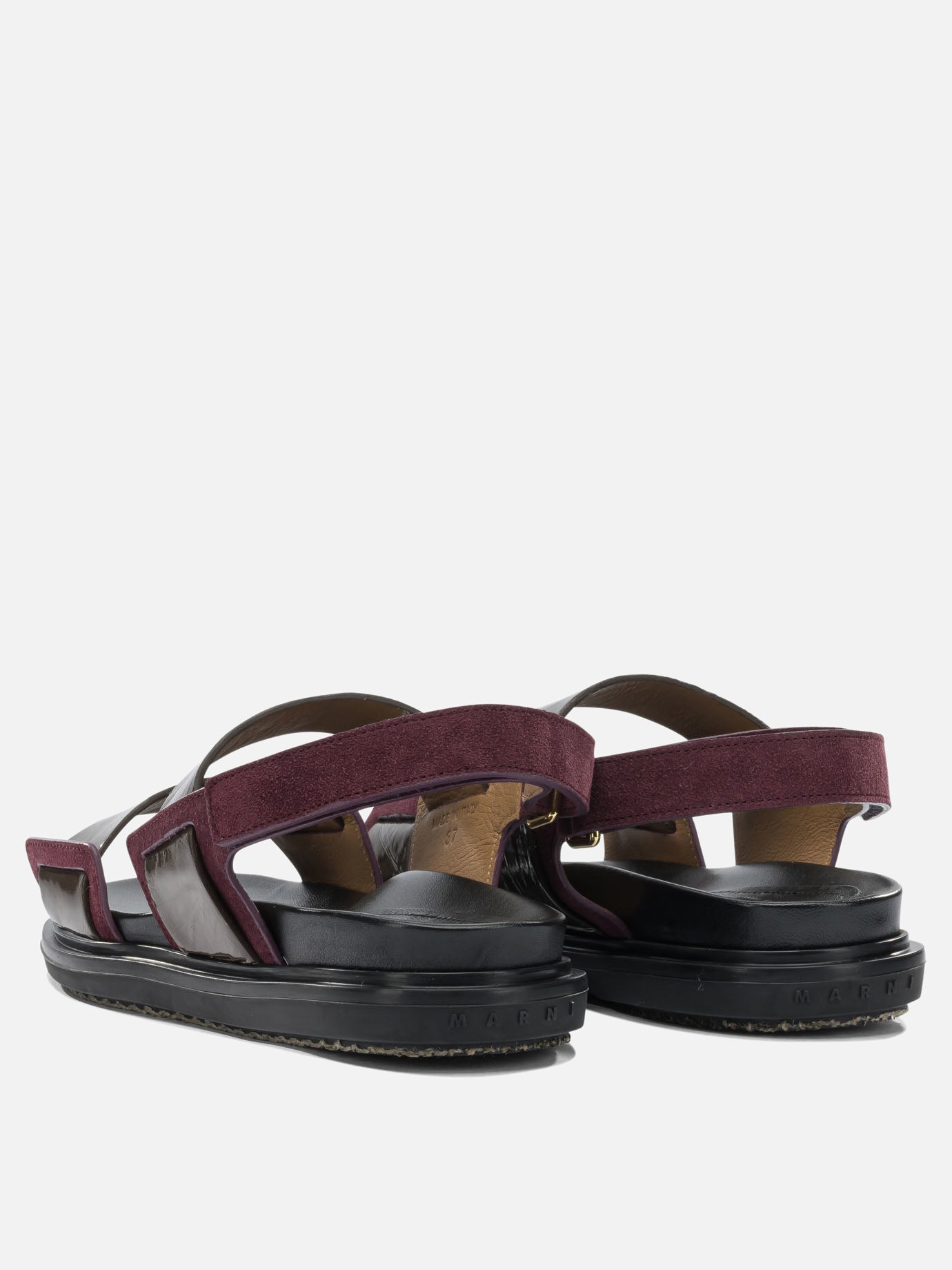 Flat sandals 100% calf leather - 100% rubber  Bordeaux - Marni Women | PDP | VIETTI Online Store | thumbnail_4