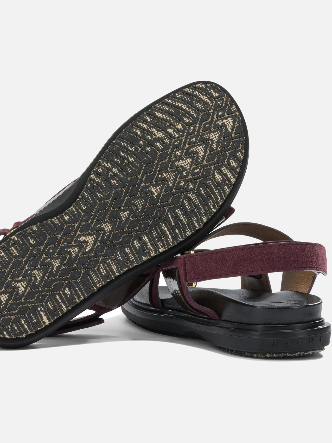 Flat sandals 100% calf leather - 100% rubber  Bordeaux - Marni Women | PDP | VIETTI Online Store | thumbnail_5