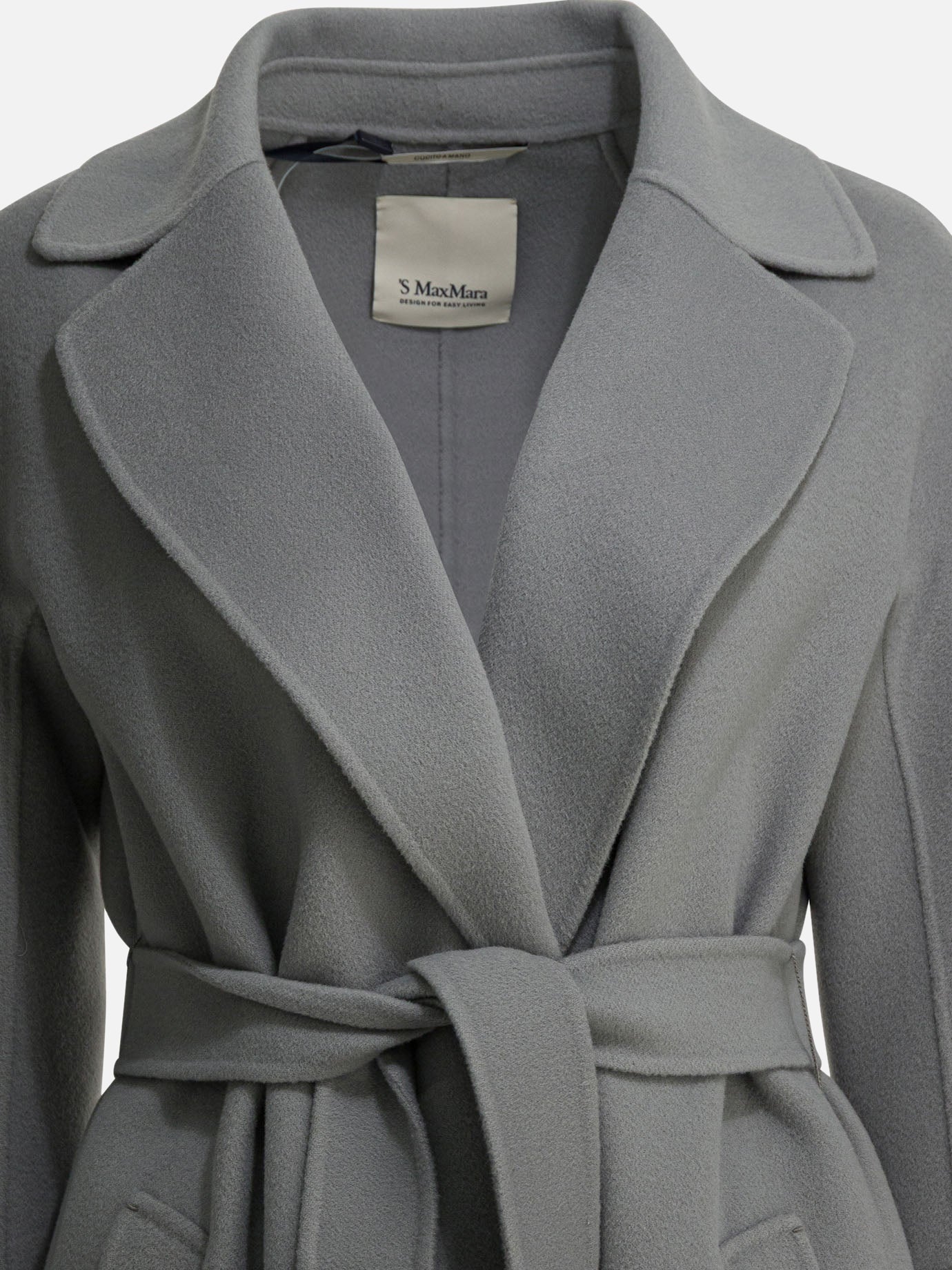 Long coats Solid colour  Grey - Max Mara S Women | PDP | VIETTI Online Store | thumbnail_3