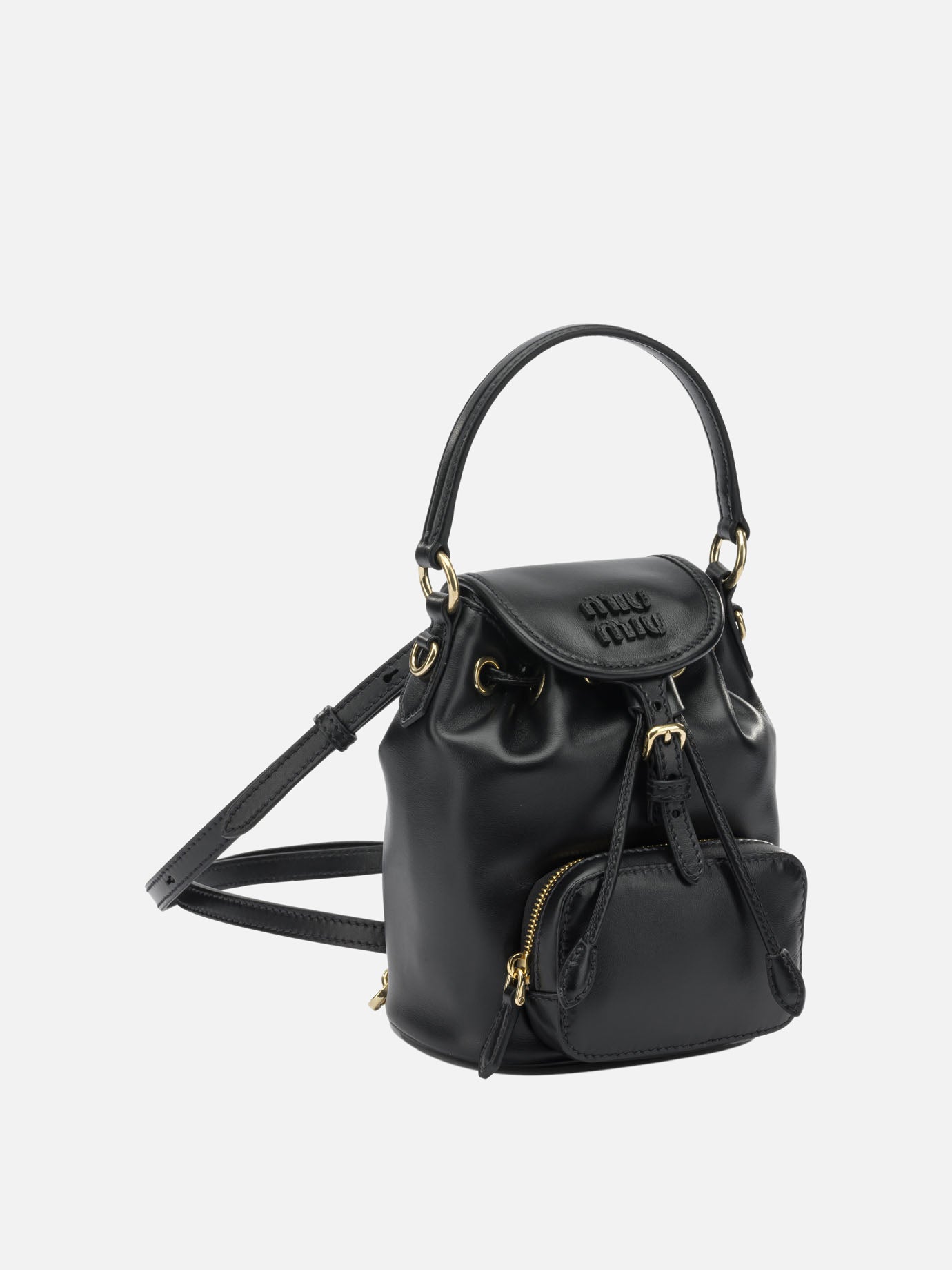 Casual backpacks 100% calf leather  Black - Miu Miu Women | PDP | VIETTI Online Store | Zoom-Modal_2
