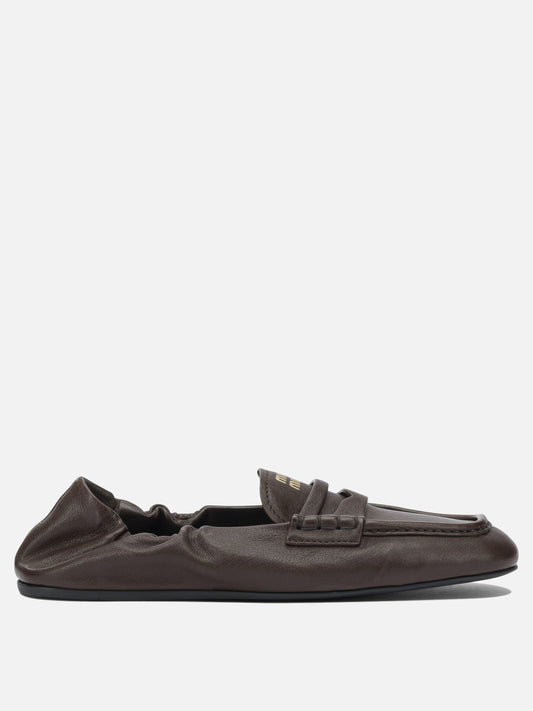 Loafers 100% lamb leather - 100% rubber  Brown - Miu Miu Women | PDP | VIETTI Online Store 

