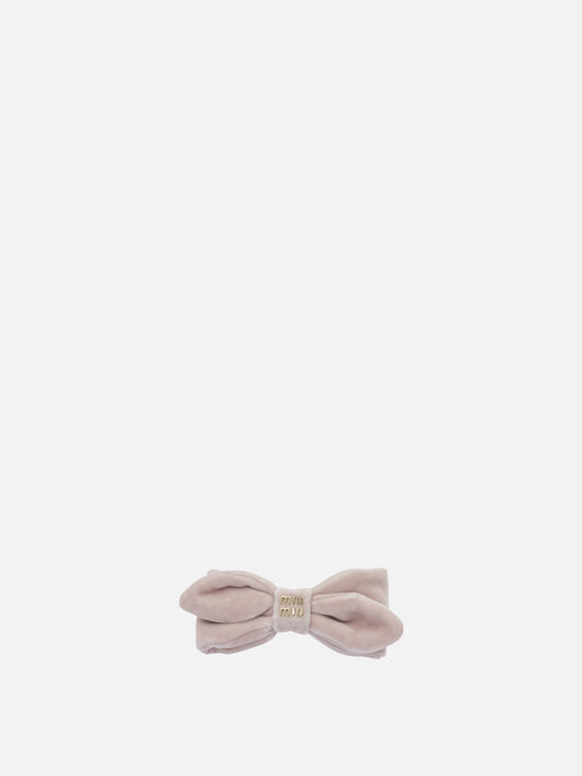Hair clips 100% brass - 100% cotton  White - Miu Miu Women | PDP | VIETTI Online Store 
