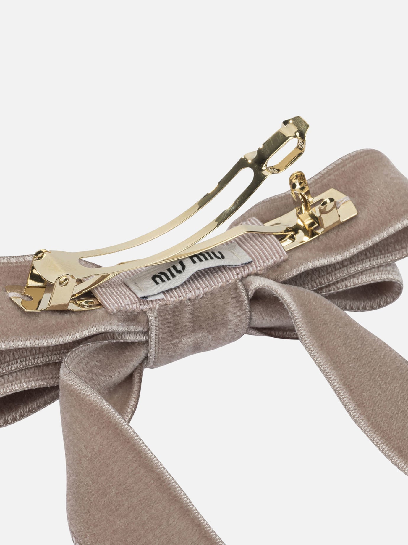 Hair clips 100% brass - 100% cotton  Pink - Miu Miu Women | PDP | VIETTI Online Store | thumbnail_2