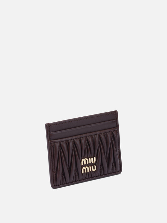 Card holders 100 % calf leather  Bordeaux - Miu Miu Women | PDP | VIETTI Online Store | 2
