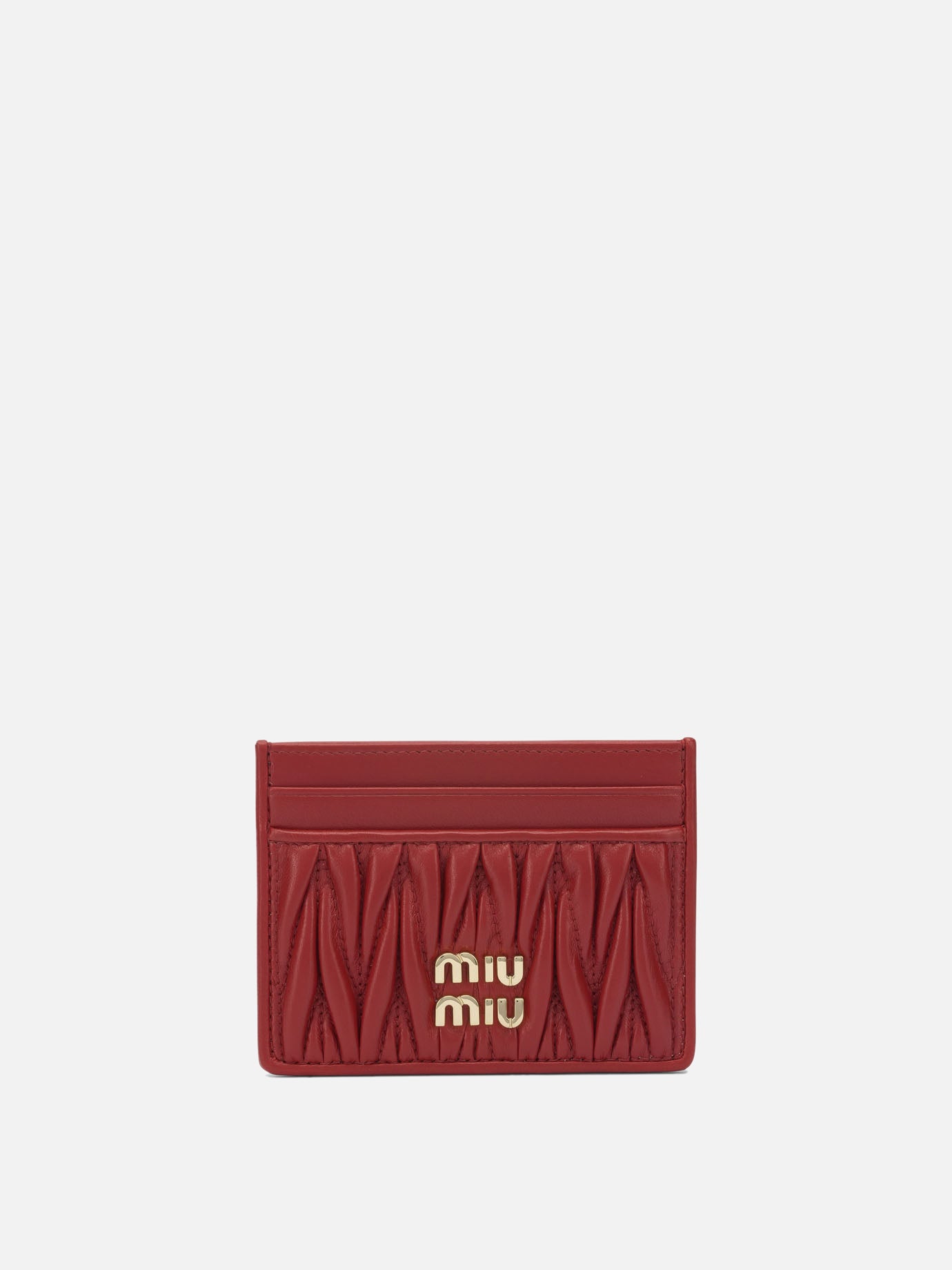 Card holders 100 % calf leather  Red - Miu Miu Women | PDP | VIETTI Online Store | Zoom-Modal
