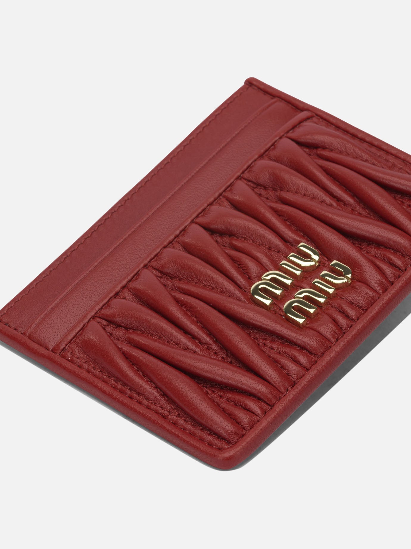 Card holders 100 % calf leather  Red - Miu Miu Women | PDP | VIETTI Online Store | thumbnail_4