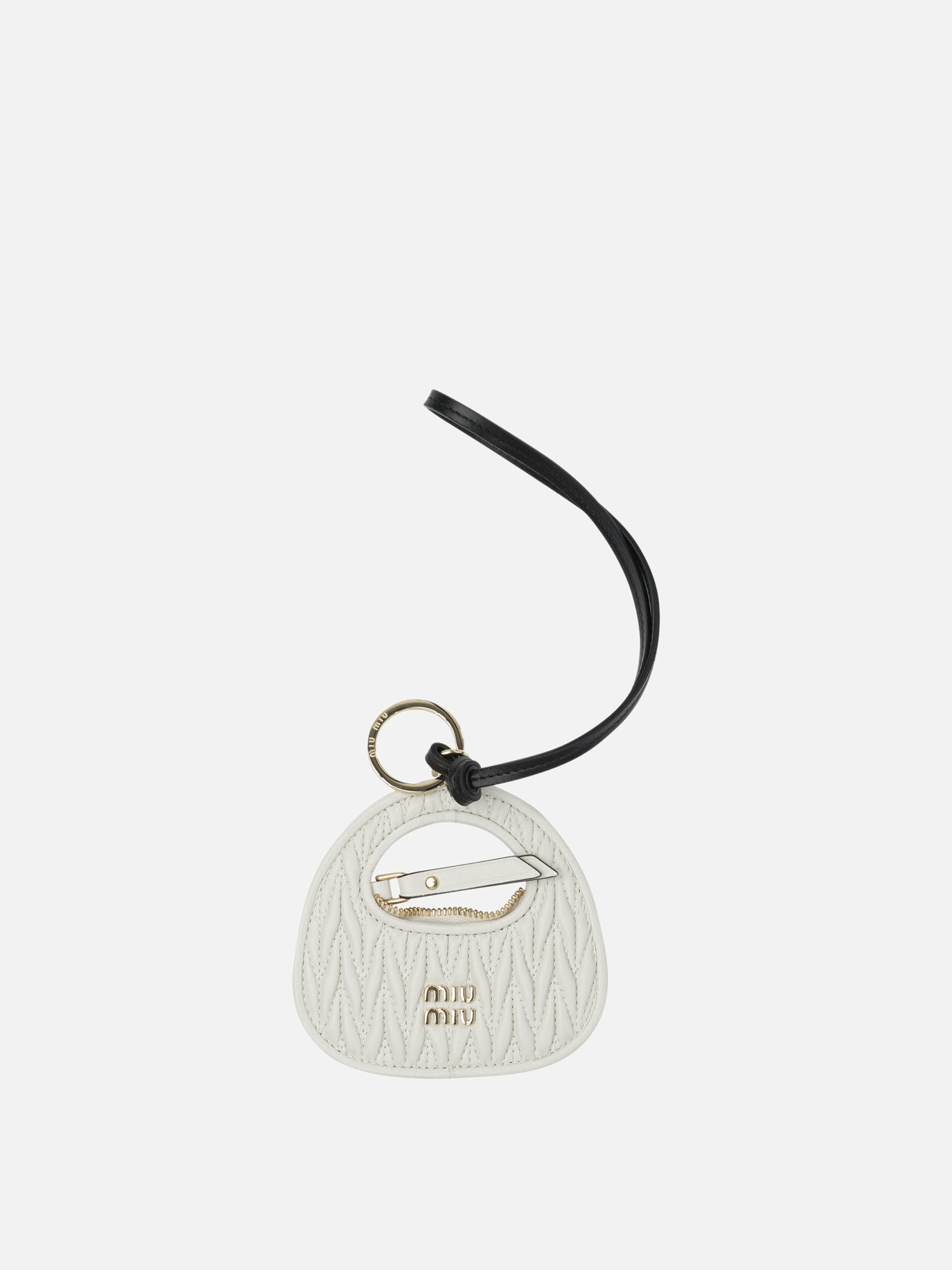 Keychains 100% lamb leather  White - Miu Miu Women | PDP | VIETTI Online Store | thumbnail