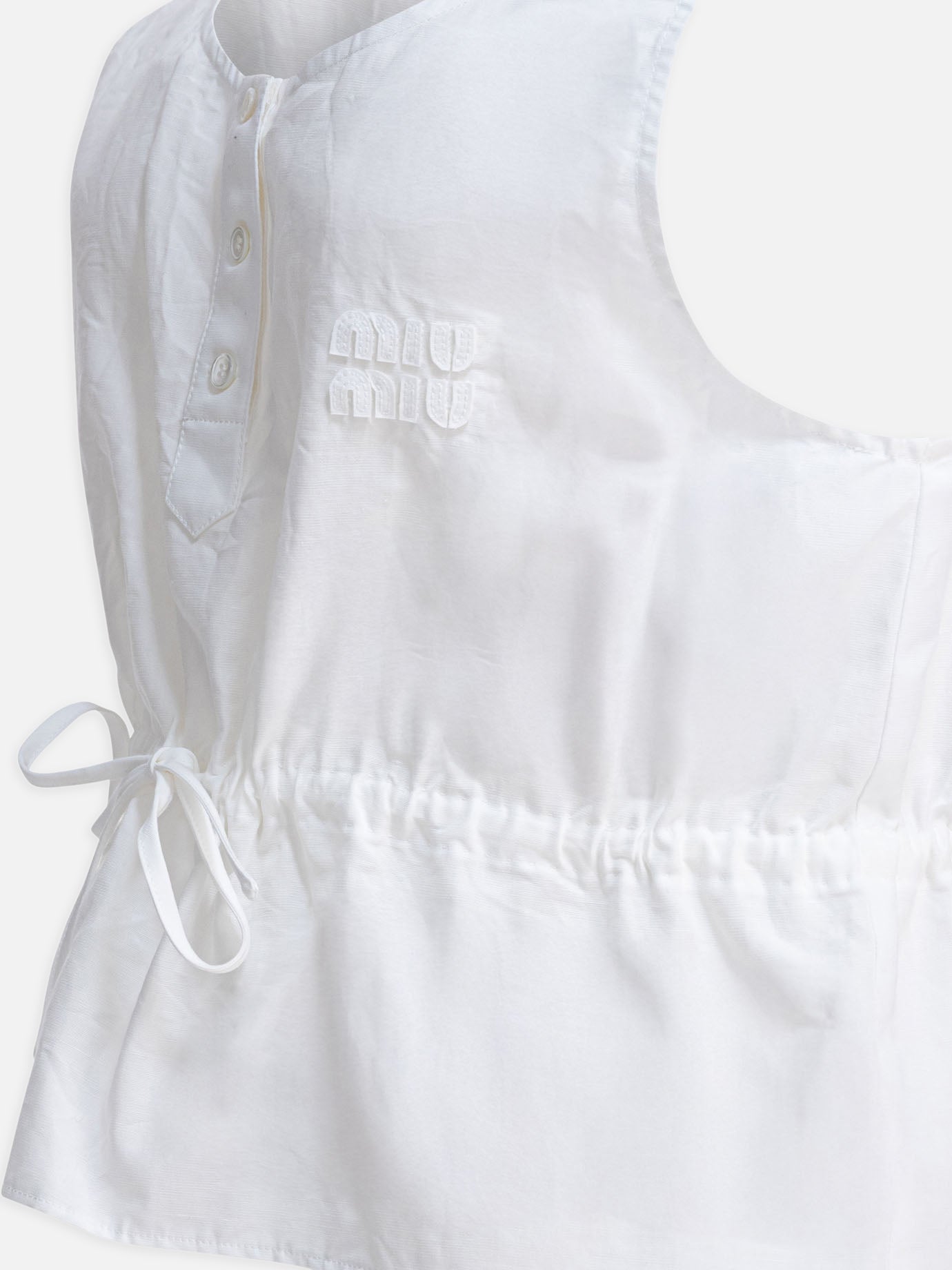 Casual tops Logo  White - Miu Miu Women | PDP | VIETTI Online Store | Zoom-Modal_4
