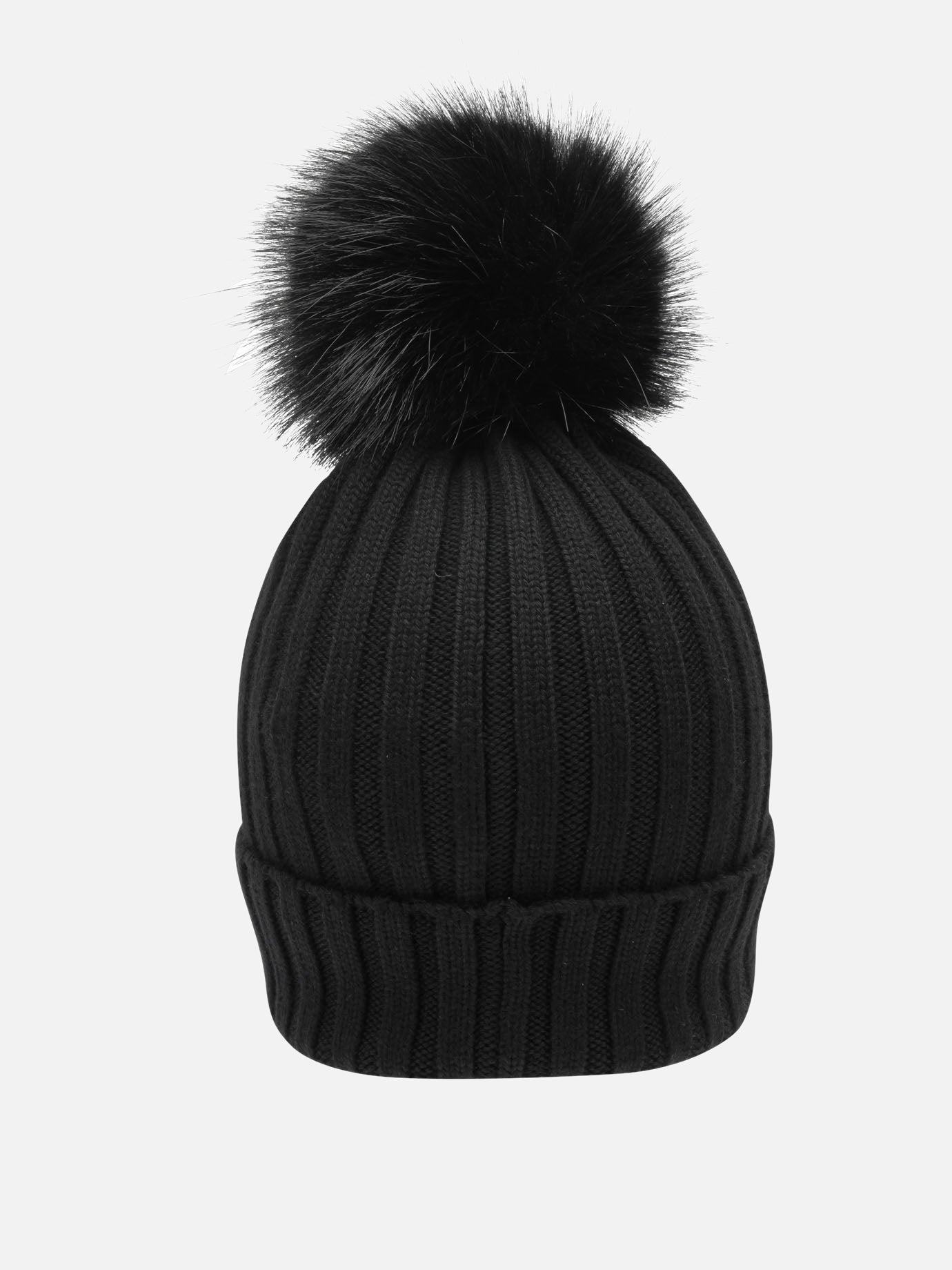 Beanies 100% virgin wool  Black - Moncler Women | PDP | VIETTI Online Store | thumbnail_2