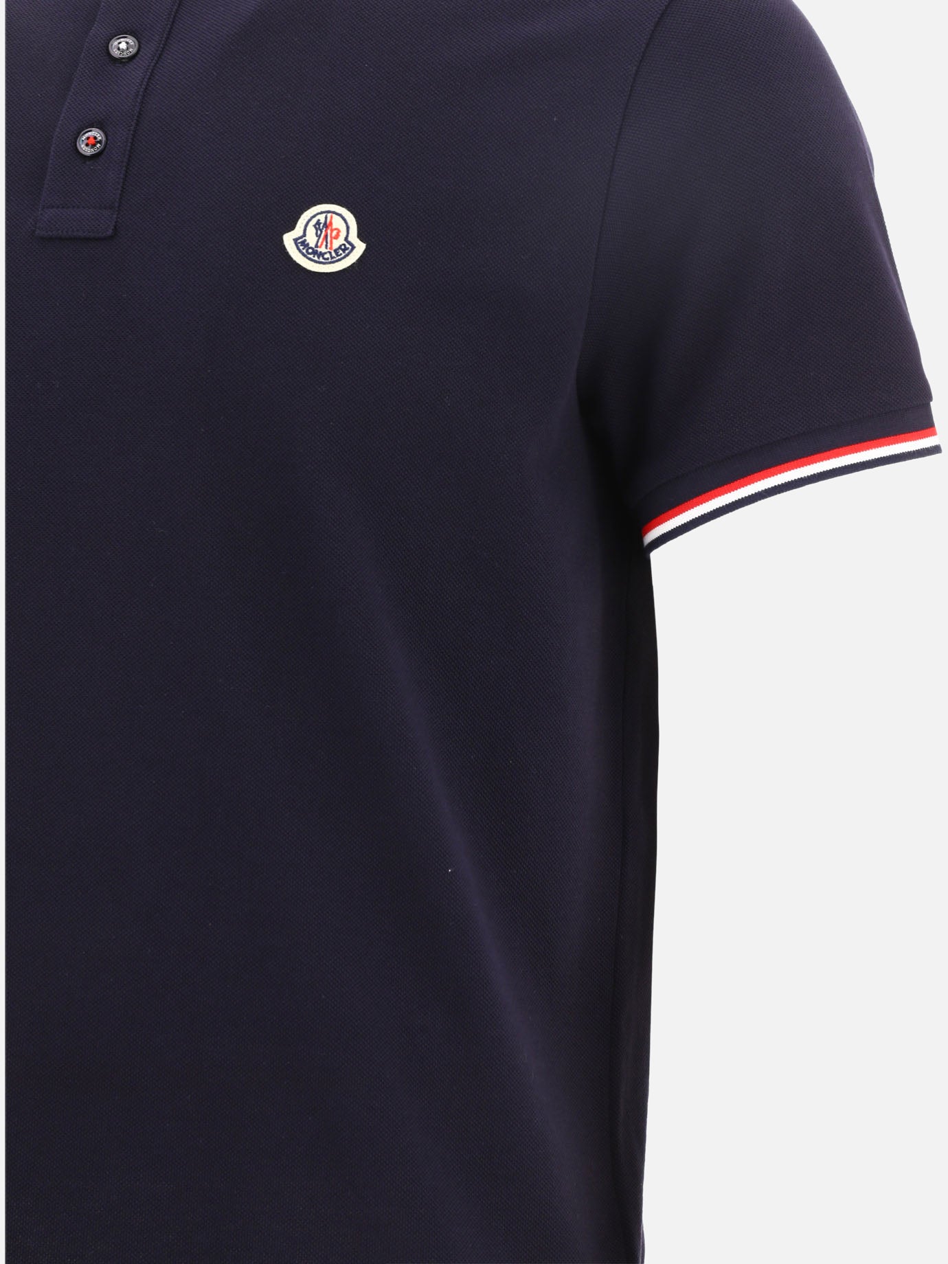 Polo shirts with buttons Logo  Blue - Moncler Men | PDP | VIETTI Online Store | thumbnail_4