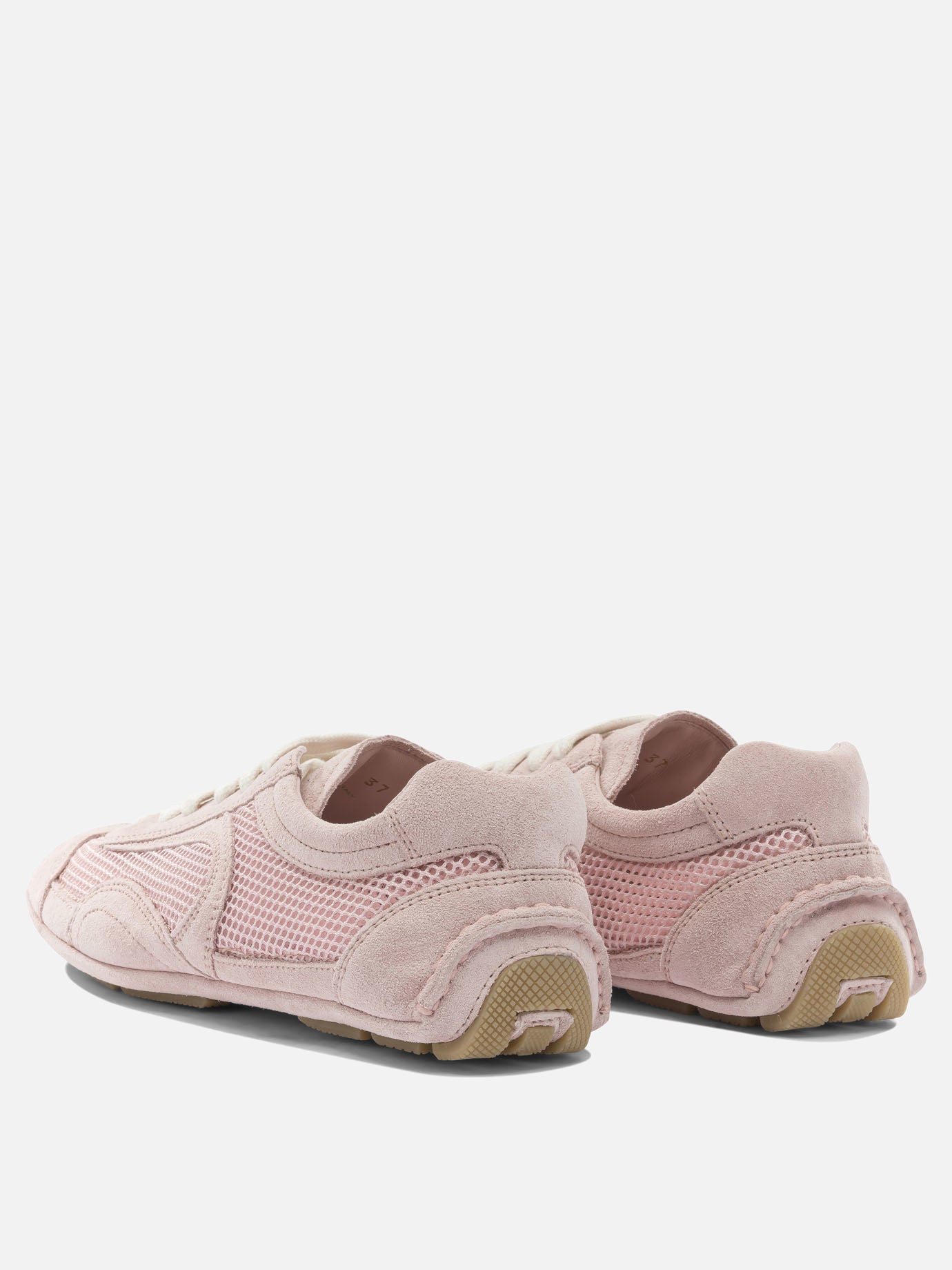 Low top sneakers 100% polyester - 100% calf leather  Pink - Prada Women | PDP | VIETTI Online Store | thumbnail_4